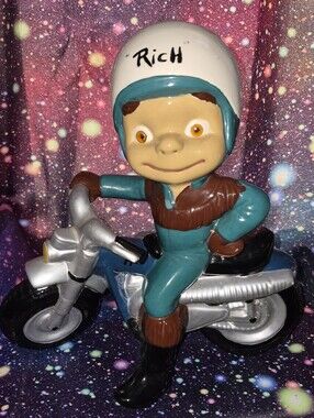 🏍️👀 Vintage Atlantic Mold “Rich” Motorcycle Figurine 🏍️👀